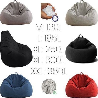 Sitzsack mit Füllung XXL Puff Relaxsessel Sitzkissen Bodenkissen Bean Bag ADCON