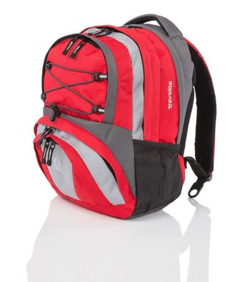 Travelite Schulrucksack/Freizeitrucksack Basic grau/rot