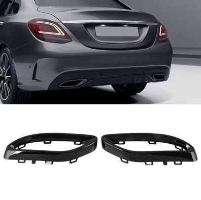 Auspuffblenden Schwarz Hochglanz für Mercedes W177 W205 C205 A205 W213 AMG