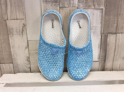 scandi Damen Bade-Clog hellblau