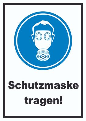 Schutzmaske tragen Schild