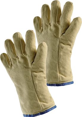 Hitzeschutzhandschuhe 5-Finger m. Isolation Universalgröße gelb Aramidgewebe
