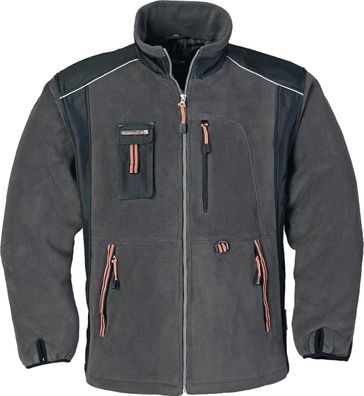 Fleecejacke Gr.L dunkelgrau/schwarz/orange Terratrend