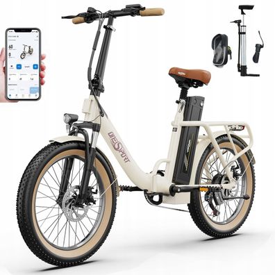 Onesport OT16-2 Faltbares Elektrofahrrad Fahrrad 20 ", motor 250W, Batterie 48V 17Ah