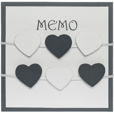 Memotafel Randi MDF Weiß&Schwarz