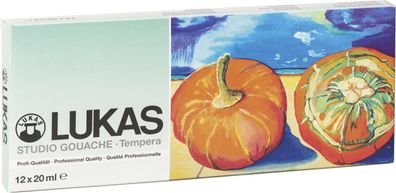 Lukas 1048891 Temperafarbe 20mm sort 12St