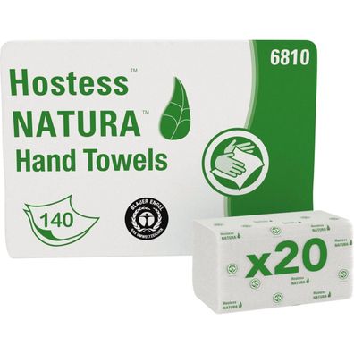 Hostess Papierhandtuch NATURA 6810 2lg. C-Falz weiß 20x140Stück