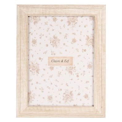 Clayre & Eef Bilderrahmen 10x15 cm Beige Holzprodukt (Gr. 14x2x19 cm / 10x15 cm)