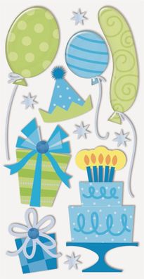 Heyda 203780613 Stick-On's-Mix "Party Boy" 7,5 x 16,5 cm