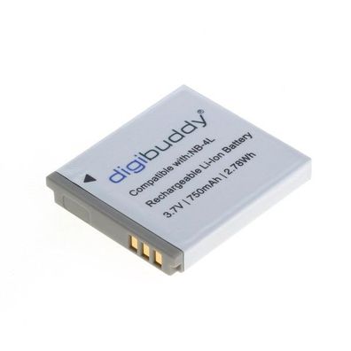 digibuddy - Ersatzakku kompatibel zu Canon NB-4L - 3,7 Volt 750mAh Li-Ion