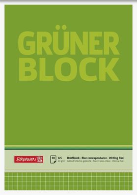 Brunnen 1052438 Block "Grüner Block" A5 kariert