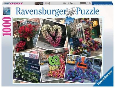 Ravensburger - Puzzle 1000 New York City Flower Flash