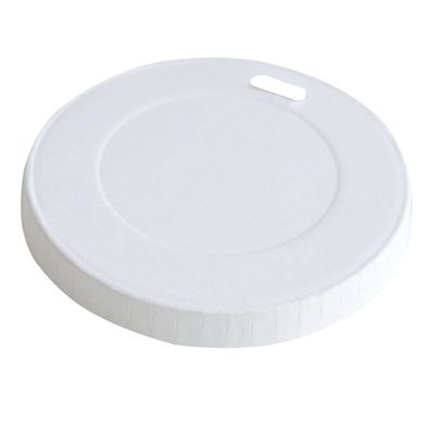 Naturestar 40386 Bio Flachdeckel für Pappbecher weiß ø 80 mm Pappe unbeschichtet