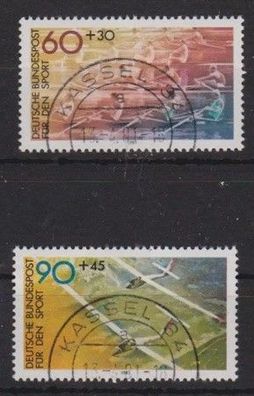 BRD 1981 gestempelt MiNr. 1094-1095 Sporthilfe Rudern Segelfliegen