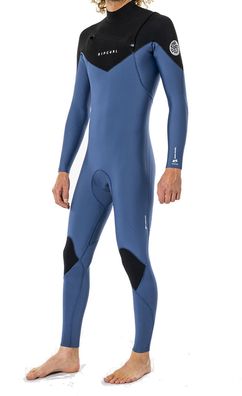 RIP CURL Neoprenanzug Dawn Patrol 3/2 Chest Zip Blue Black - Größe: XL