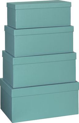 Stewo 2552 6449 49 Geschenkkarton - 4 tlg., flach, türkis