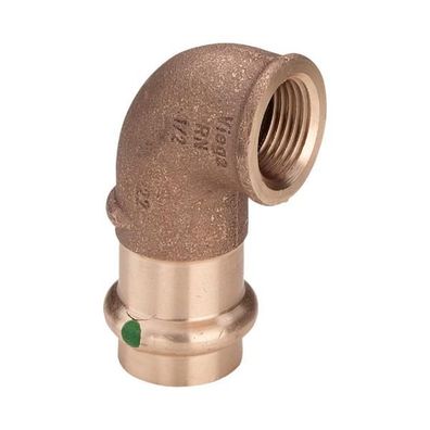 Viega Winkel 90 Grad mit SC Sanpress 2214.2 in 15mm x Rp3/4 Siliziumbronze