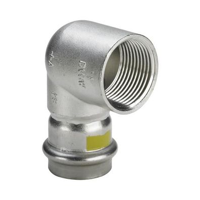 Viega Winkel mit SC Sanpress Inox G 0214.2 für Gas in 18mm x Rp1/2 Edelstahl