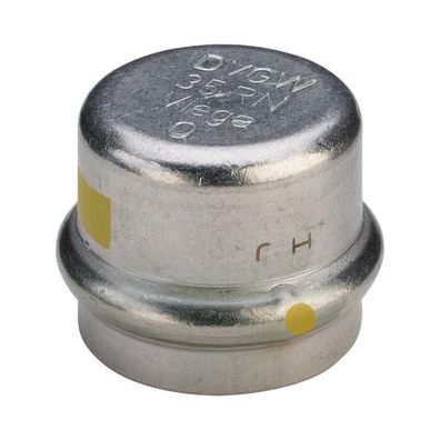 Viega Verschlusskappe SC Sanpress Inox G 0256 für Gas in 22mm Edelstahl
