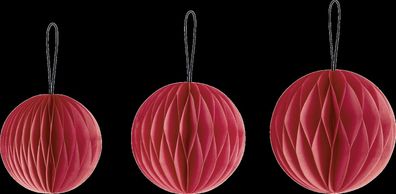 5X Heyda 204870717 Waben-Kugel-Set, rot