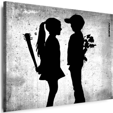 Bilder Banksy Graffiti Rendezvous Kinder Wandbilder XXL
