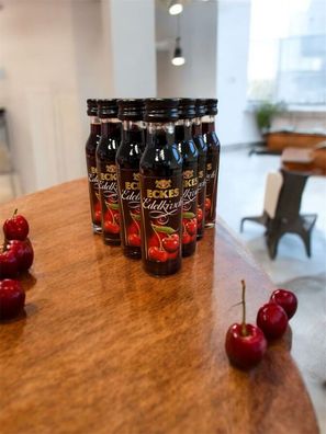 10 x 0,02 Eckes Edelkirsch Likör Mini Partylikör Fruchtlikör Süß Shot Kirsch