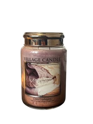 Village Candle Cozy Cashmere Duftkerze Glas 602g Brenndauer 105 Stunden Kerze