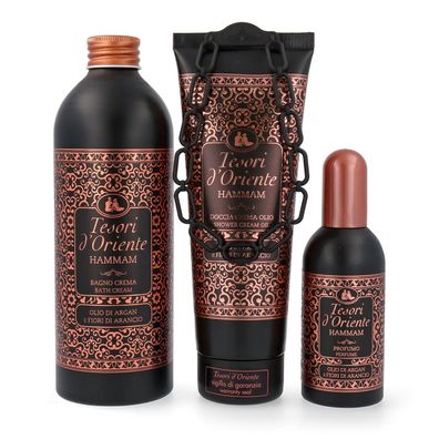 Tesori d'Oriente Hammam Set mit Parfum, Duschcreme & Badecreme