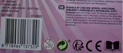 99 Games spielekästchen Gesellschaffstspiele