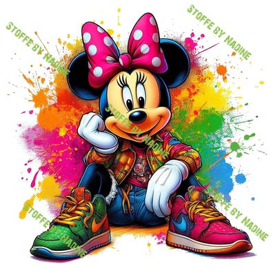 Mickey, Minnie Panel verschiedene Motive Sommersweat