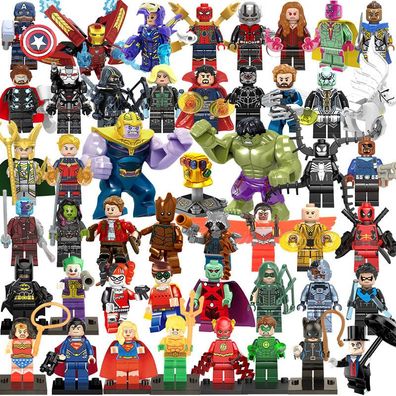 48 Stück Marvel Avengers Super Hero Comic Minifiguren DC Geschenk