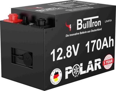 BullTron 170Ah Polar LiFePO4 12.8V Akku mit Smart BMS, Bluetooth App und Heizung