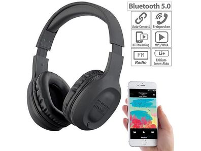 NEU Bluetooth On Ear Kopfhörer Headset für Handy Smartphone Musik mit Radio mp3