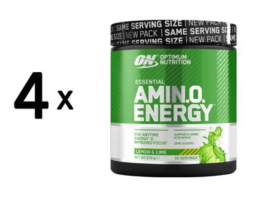 4 x Optimum Nutrition Amino Energy (270g) Lemon Lime