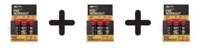 3 x Optimum Nutrition Gold Standard Pre-Workout Shot (12x60ml) Cola