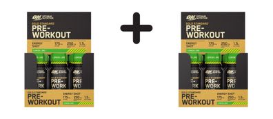 2 x Optimum Nutrition Gold Standard Pre-Workout Shot (12x60ml) Lemon Lime