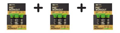 3 x Optimum Nutrition Gold Standard Pre-Workout Shot (12x60ml) Lemon Lime