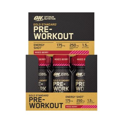 Optimum Nutrition Gold Standard Pre-Workout Shot (12x60ml) Mixed Berry