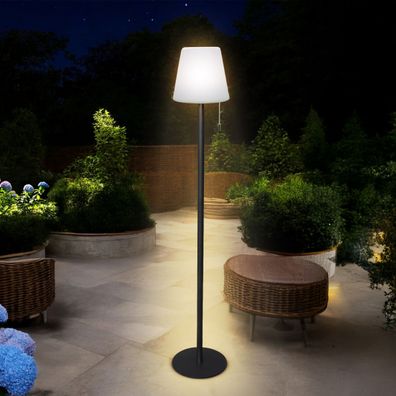 LED Akku Steh Leuchte warm weiß + Farbwechsel - 106 cm - Garten Deko Stand Lampe