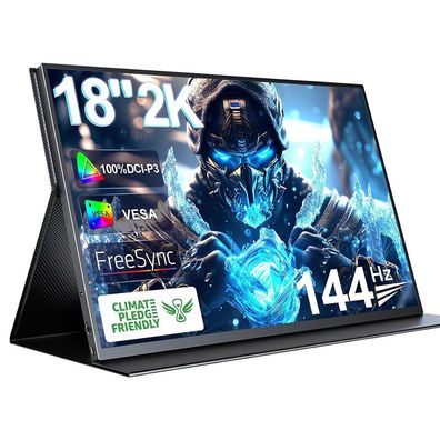 144Hz 2560x1600 IPS-Bildschirm Uperfect K118 18´´ tragbarer Gaming-Monitor