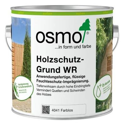 OSMO Holzschutz-Grund WR 4041 Farblos 0,75L/2,5L Holzimprägnierung Feuchteschutz