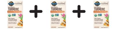 3 x Extra Strength Turmeric - mykind Organics - 60 vegan tabs