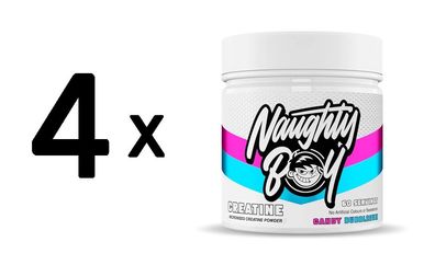 4 x Naughty Boy Creatine, Candy Bubblegum - 300g