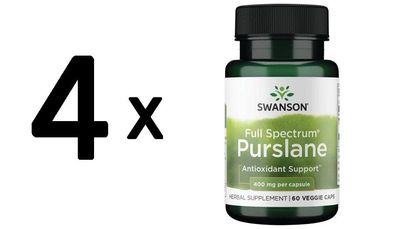 4 x Full Spectrum Purslane, 400mg - 60 vcaps