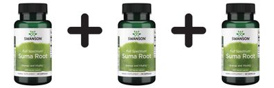 3 x Full Spectrum Suma Root, 400mg - 60 caps