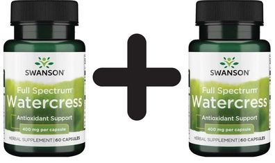 2 x Full Spectrum Watercress, 400mg - 60 caps