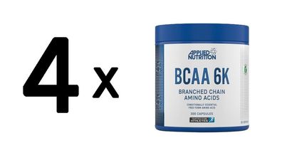 4 x Applied Nutrition BCAA 6K - 300 caps