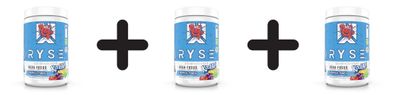 3 x RYSE BCAA Focus, Kool-Aid Tropical Punch - 333g
