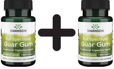 2 x Full Spectrum Guar Gum, 400mg - 60 caps