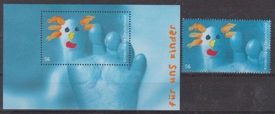 BRD 2002 postfrisch MiNr. 2280 + Block 60 Für uns Kinder